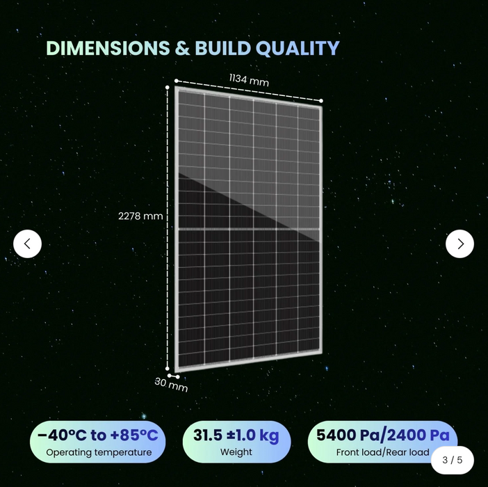 Zshine 585W N-Type TOPCon Bifacial Double Glass Solar Module