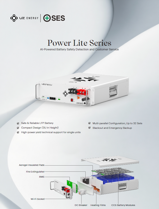 Power Lite-U Series | Dc Home storage Lithium battery 51.2v/5.12kWh