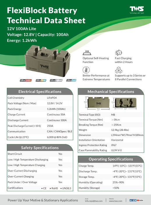 FlexiBlock 12V100Ah Lite