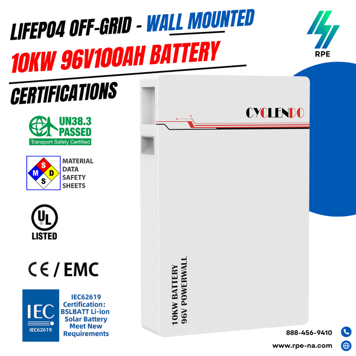 Cyclen | 96V 100Ah Battery | UL Listed