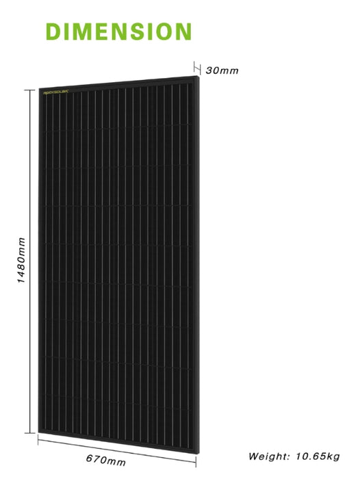 RockSolar 200W 12V Rigid Solar Panel Advanced Kit with MPPT Controller