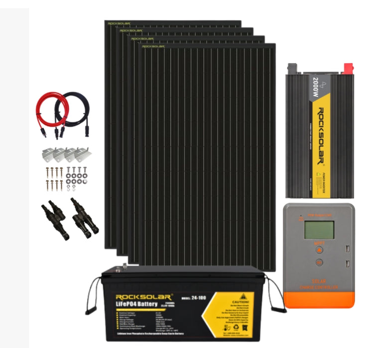 RockSolar 2000W 24V Off-Grid Solar System