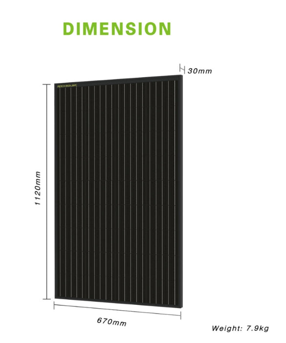 RockSolar 300W 12V Rigid Solar Panelk Permium Kit with MPPT Controller