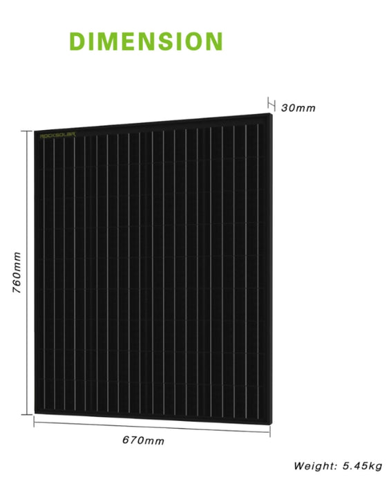 RockSolar 600W 12/24V Rigid Solar Panel Permium Kit with MPPT Controller