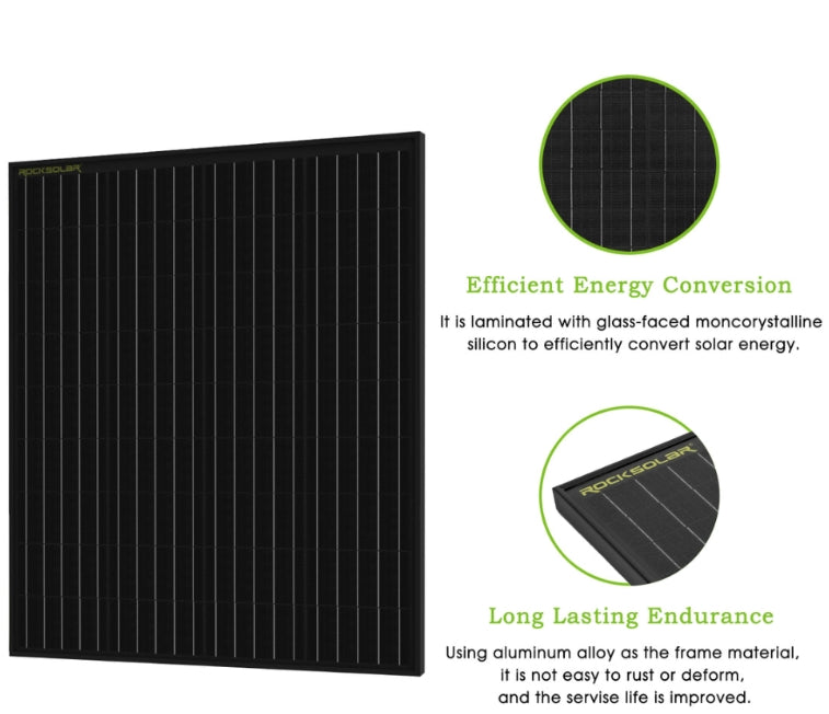 RockSolar 600W 12/24V Rigid Solar Panel Permium Kit with MPPT Controller