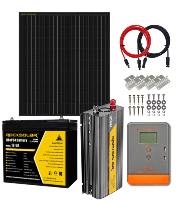 RockSolar 500W 12V Off-Grid Solar System