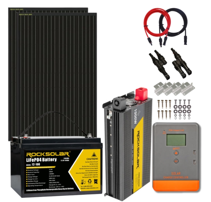 RockSolar 1000W 12V Off-Grid Solar System