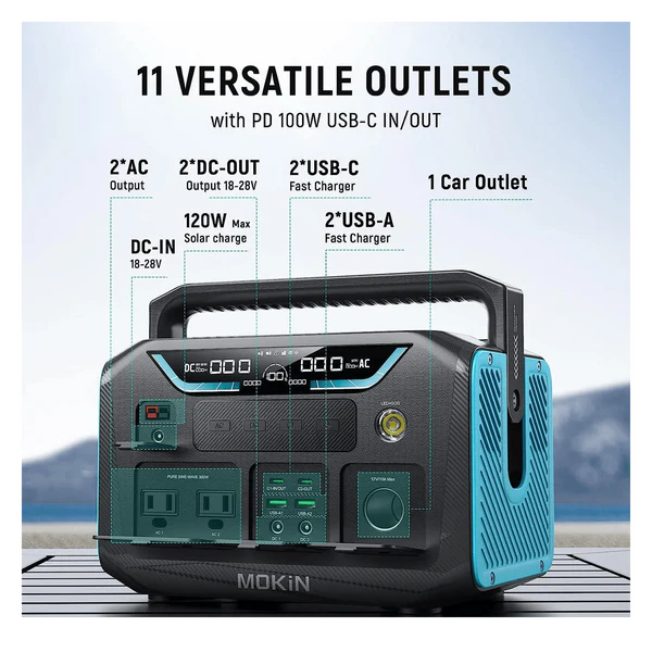 MOKiN 300W Portable Power Station with 288Wh Battery