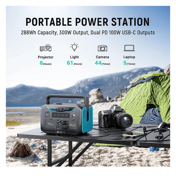 MOKiN 300W Portable Power Station with 288Wh Battery