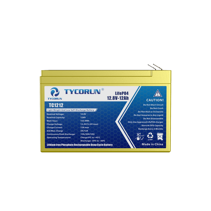 12.8V 12Ah Battery Sealed Lithium Battery