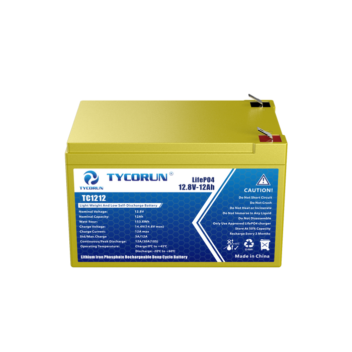 12.8V 12Ah Battery Sealed Lithium Battery